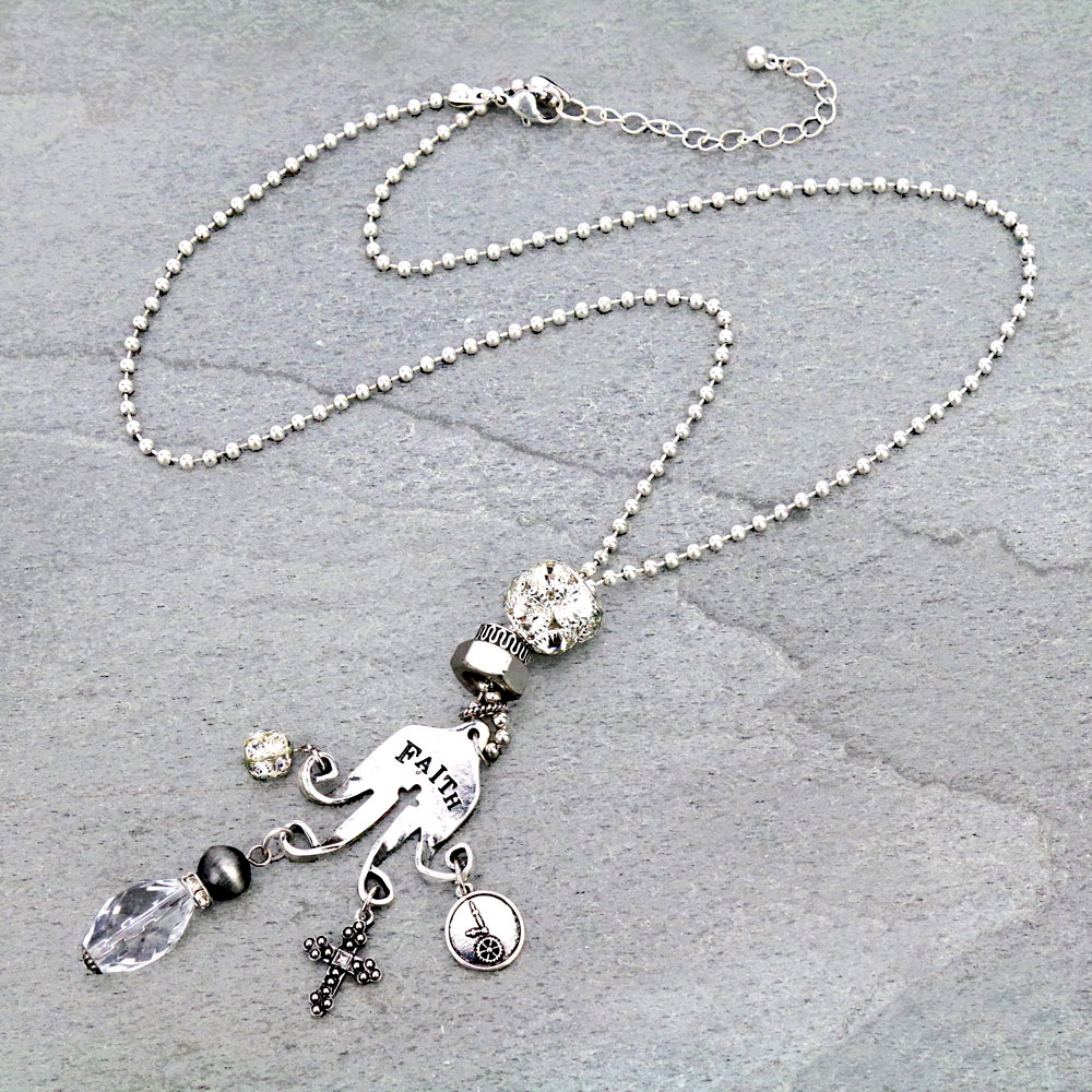 "Faith" Fork Pendant Necklace