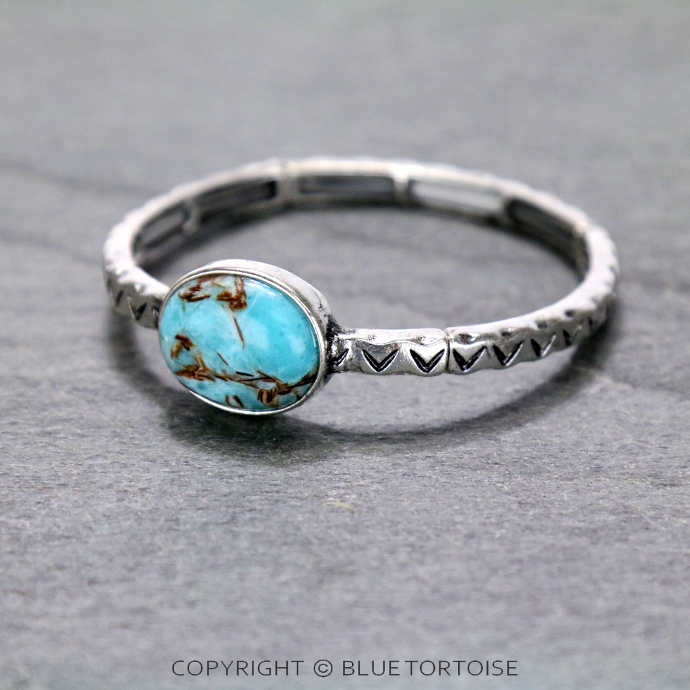 Western Semi Stone Stretch Bracelet - Image 2
