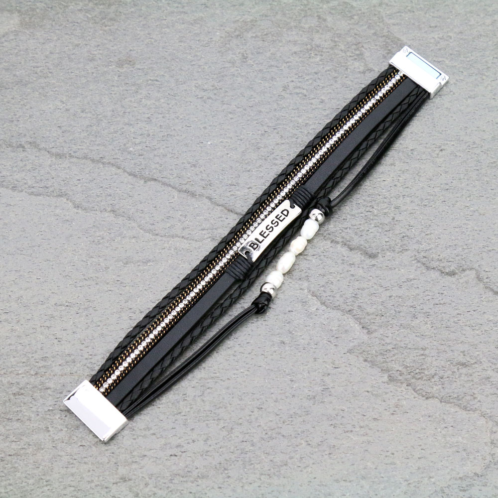 "BLESSED" Magnetic Stacked Bracelet - Image 3