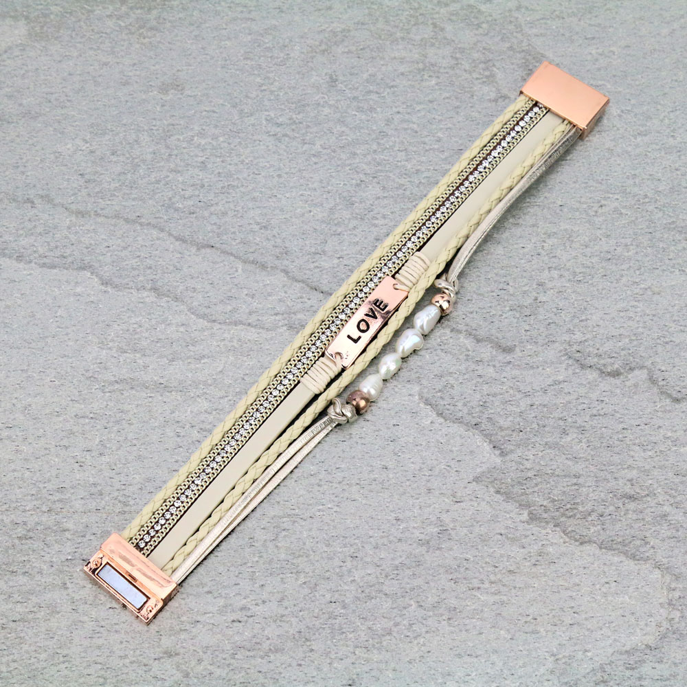 "Love" Magnetic Stacked Bracelet - Image 3