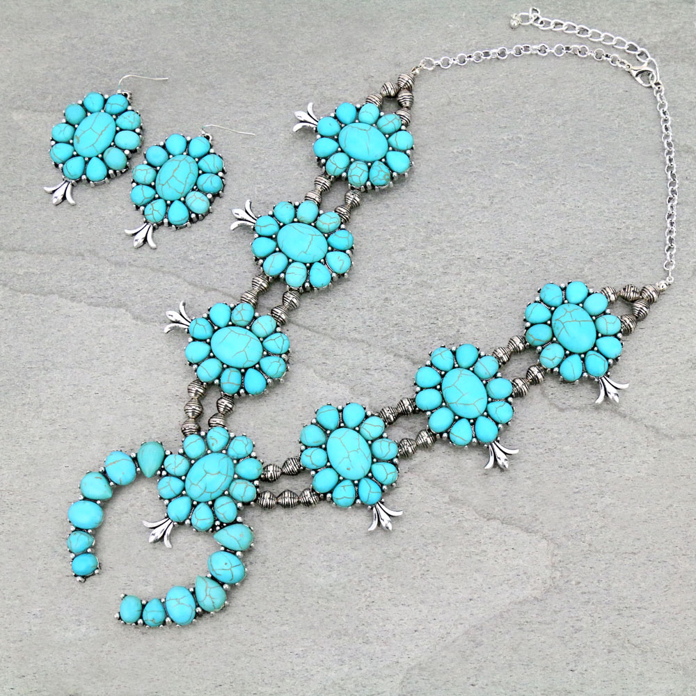 Statement Squash Blossom Necklace Set