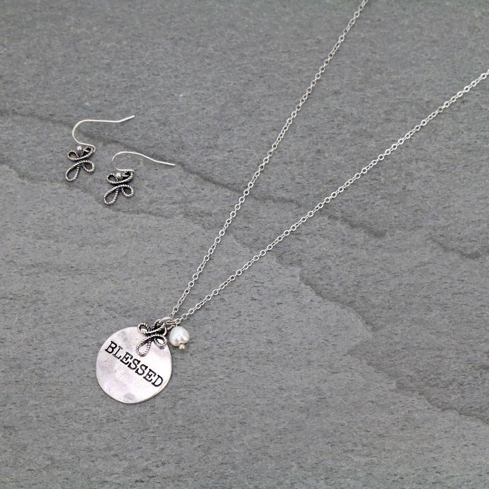 "BLESSED" Necklace Set