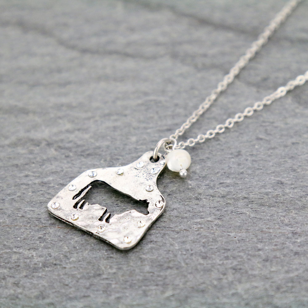 Cattle Tag Cow Cutout Necklace Set - Image 2