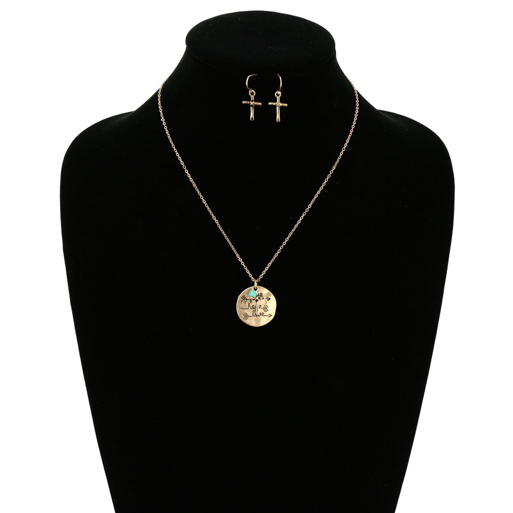 "FAITH, HOPE, LOVE" Necklace Set - Image 2