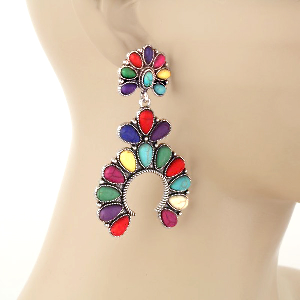 Squash Blossom Post Earrings - Image 2