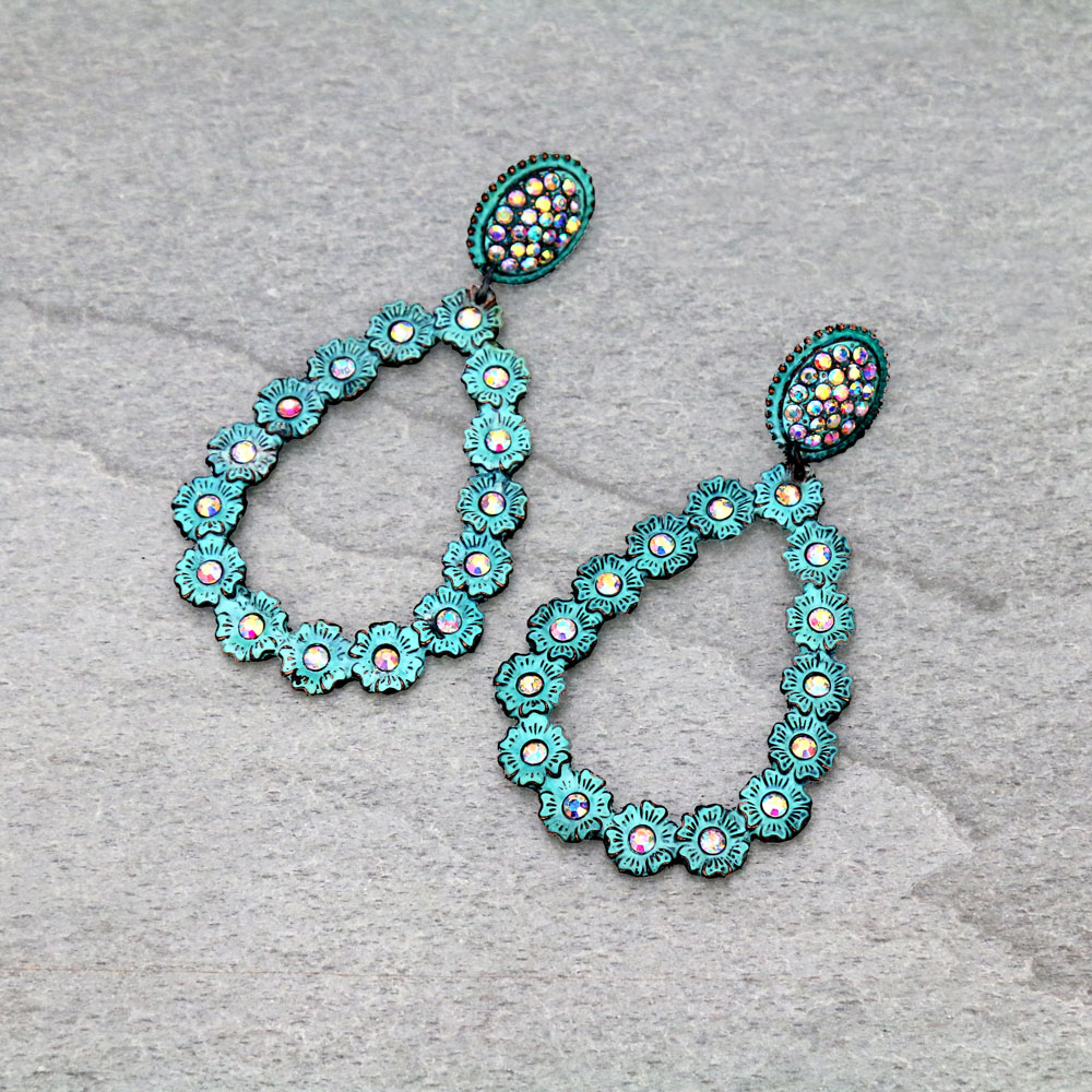 Western Teardrop Post Earrings