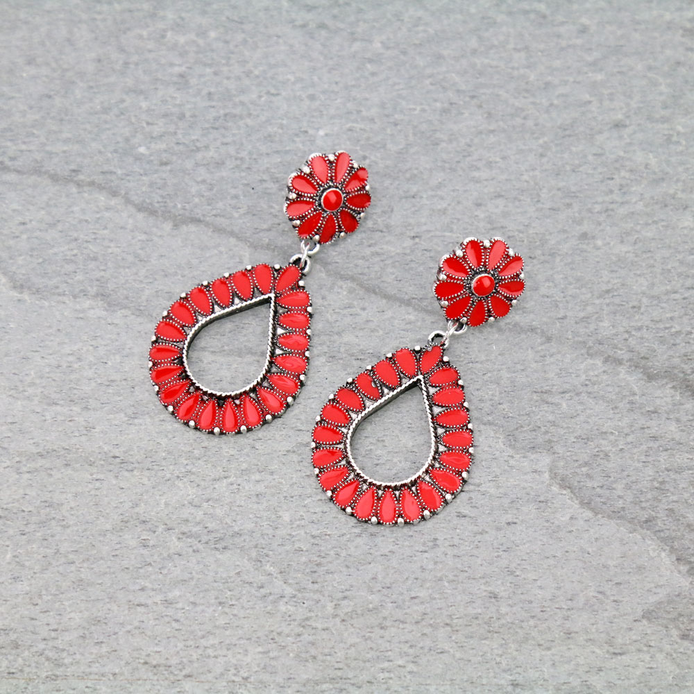 Western Teardrop Post Earrings