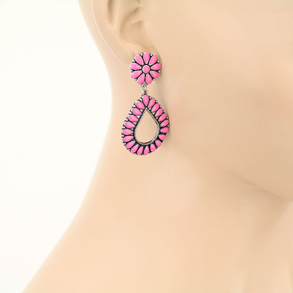 Western Teardrop Post Earrings - Image 2