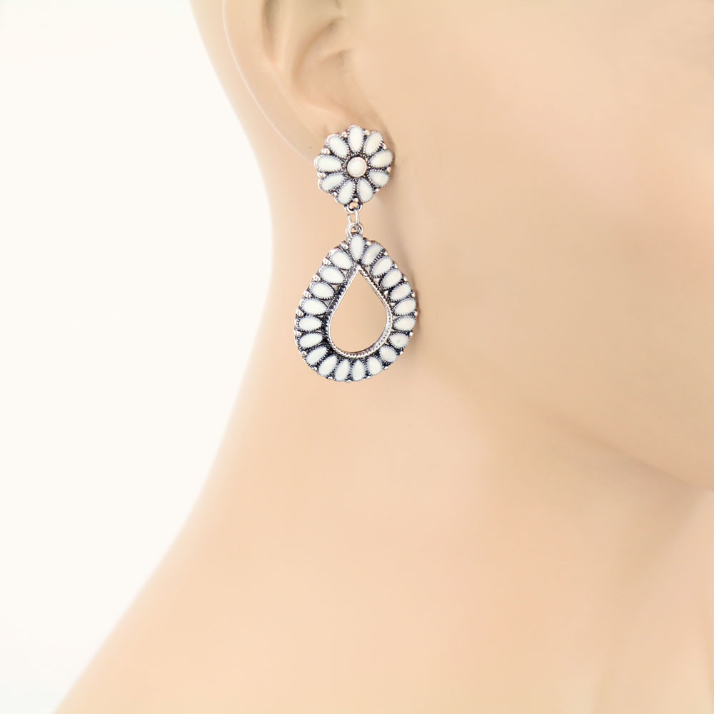 Western Teardrop Post Earrings - Image 2