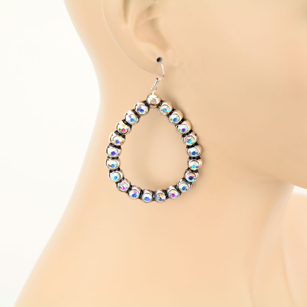 Tear Drop Fish Hook Earrings - Image 2