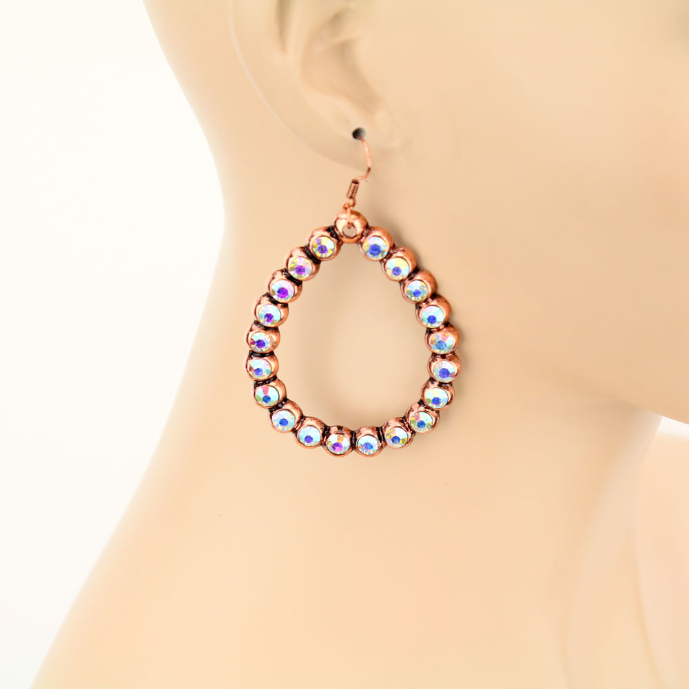 Tear Drop Fish Hook Earrings - Image 2