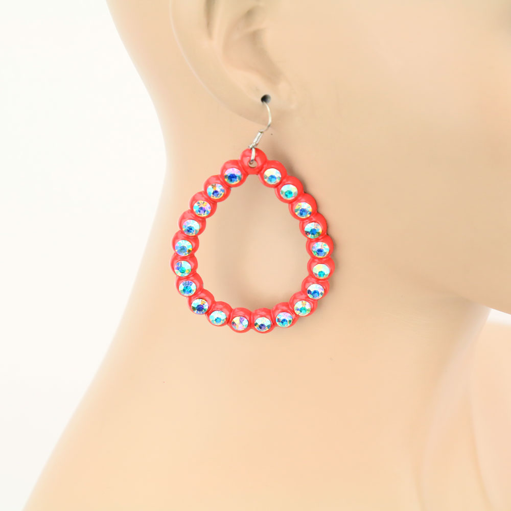 Tear Drop Fish Hook Earrings - Image 2