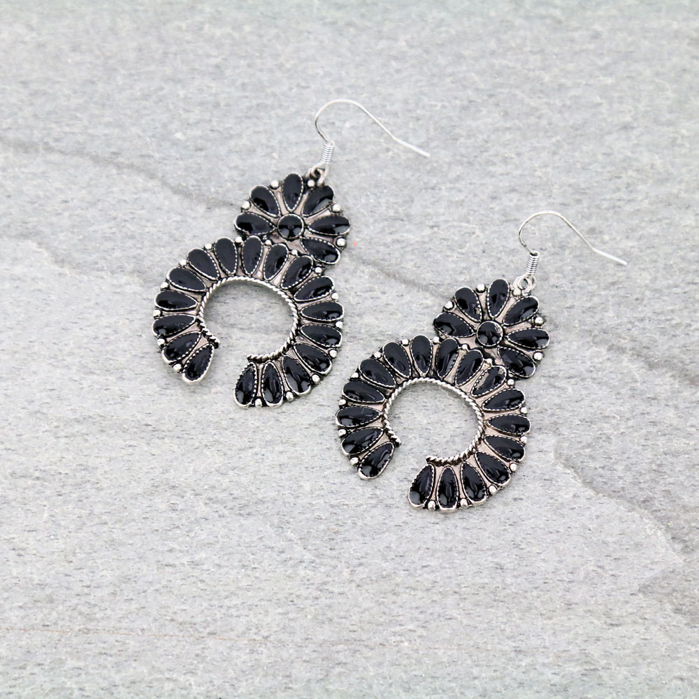 Squash Blossom Fish Hook Earrings