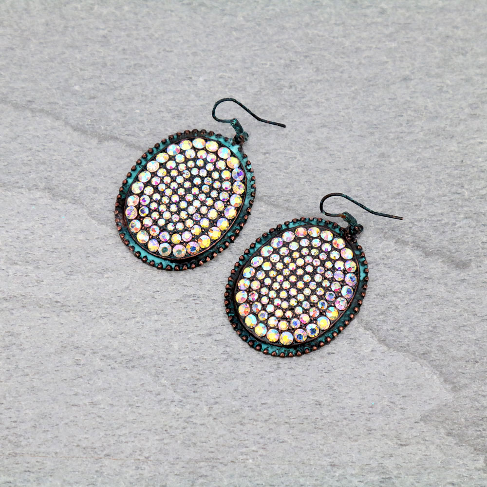 Stone Fish Hook Earrings