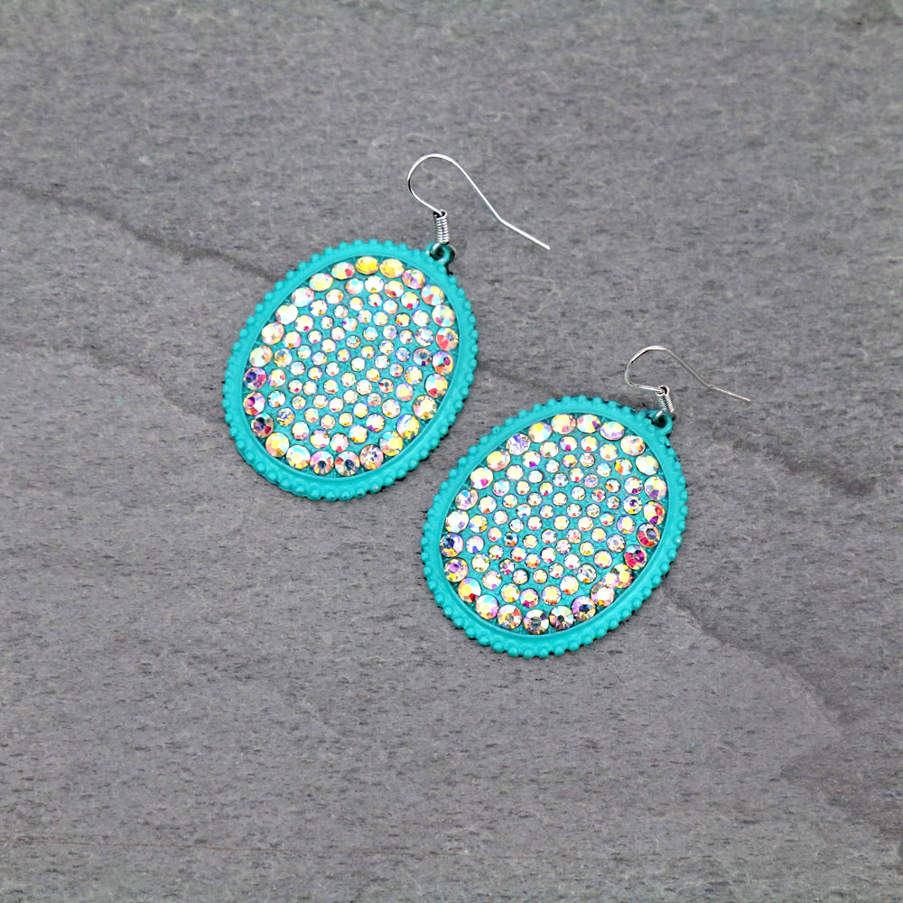 Stone Fish Hook Earrings