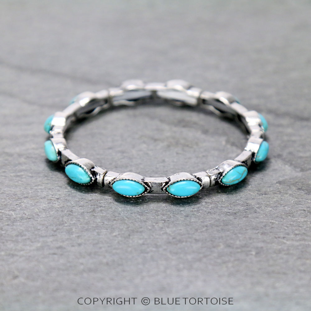 Western Turquoise Stretch Bracelet