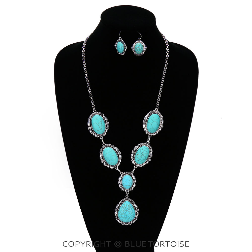 Western Turquoise Necklace Set - Image 2