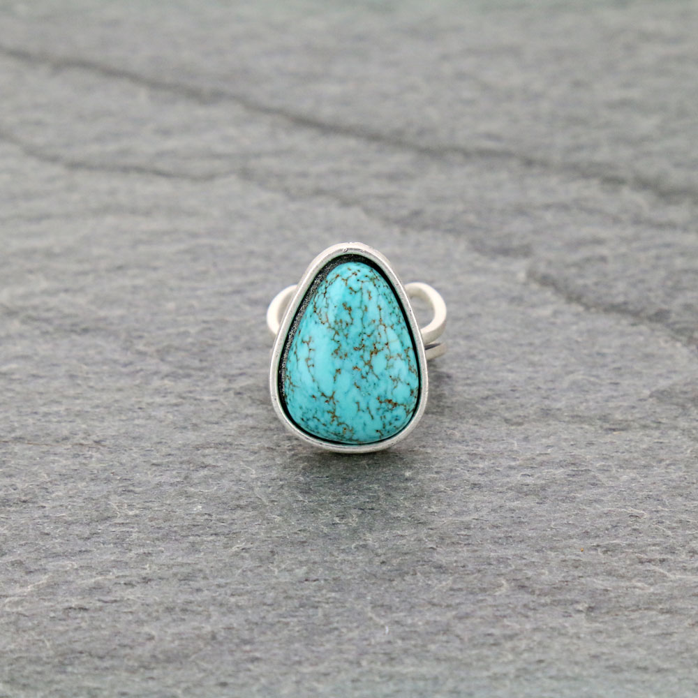 Natural Stone Adjustable Ring
