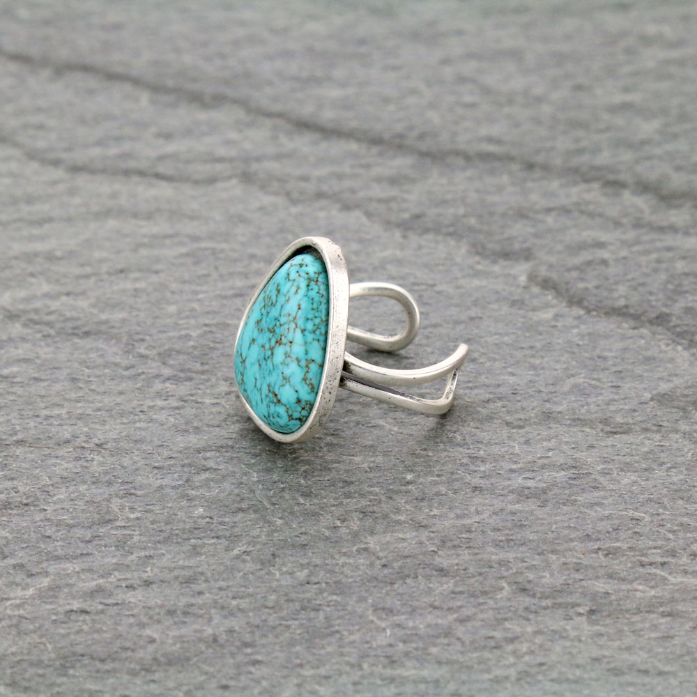 Natural Stone Adjustable Ring - Image 2