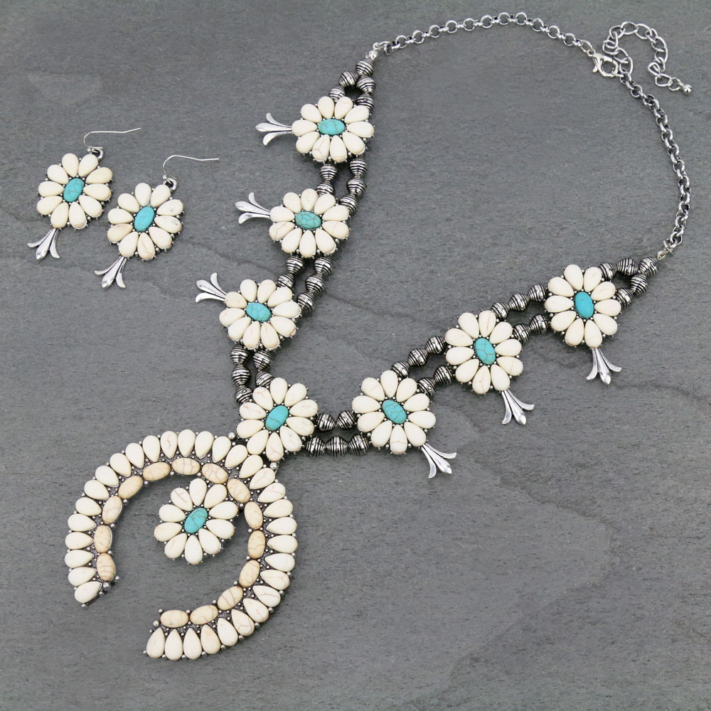 Statement Squash Blossom Necklace Set