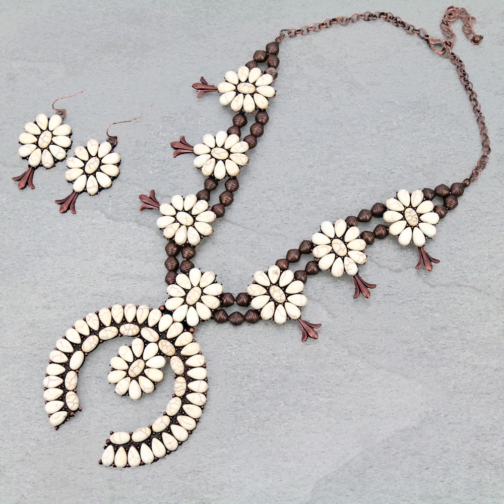 Statement Squash Blossom Necklace Set