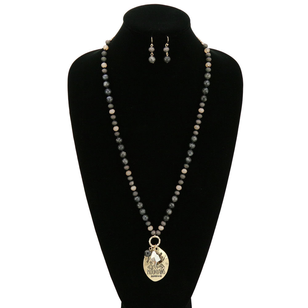 "FAITH CAN MOVE" Semi Long Necklace Set - Image 2