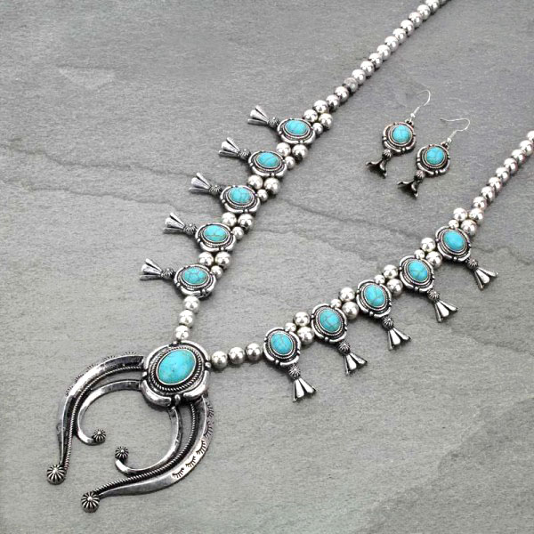 Western Squash Blossom Necklace Set