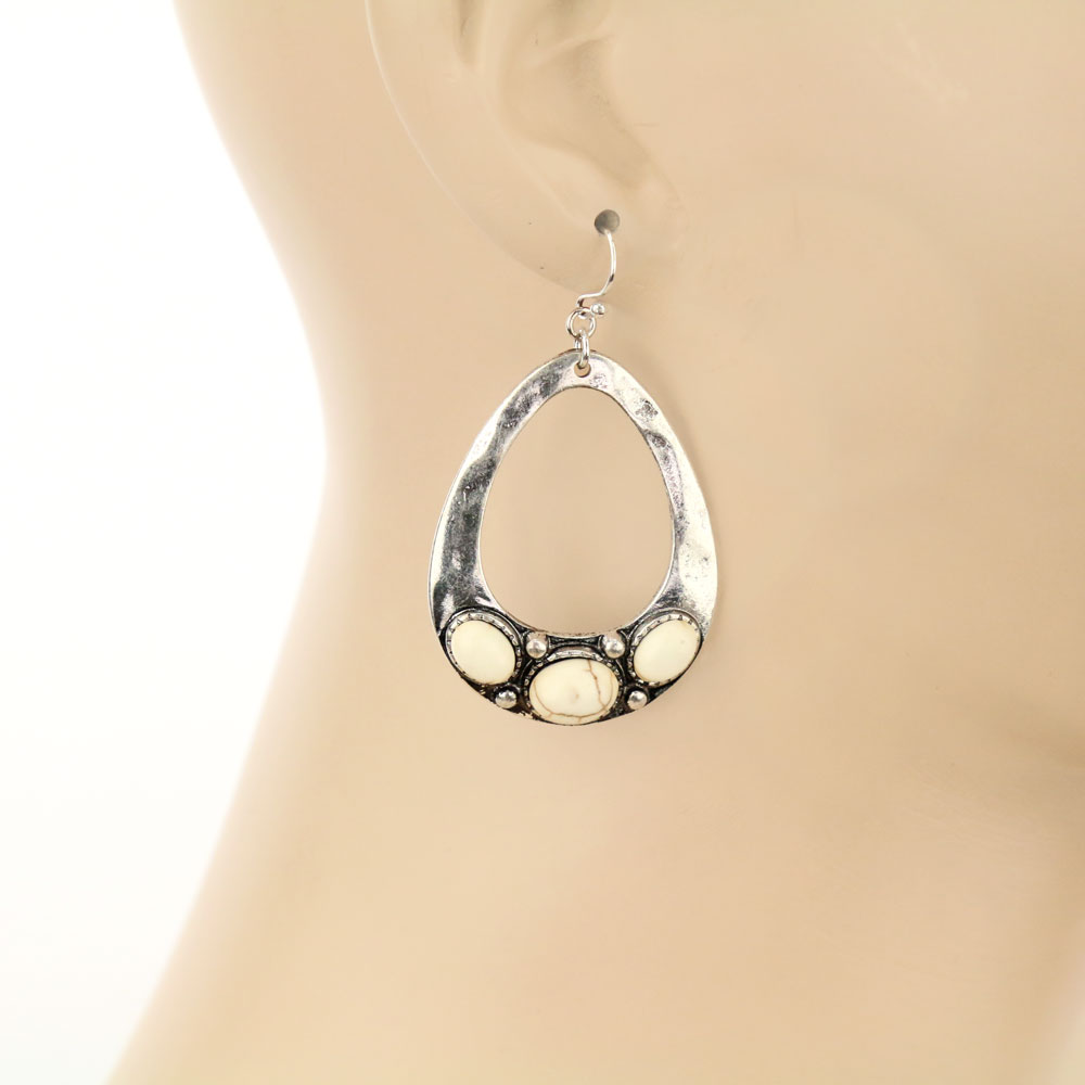 Western Oval Dangle Earrings - Image 2