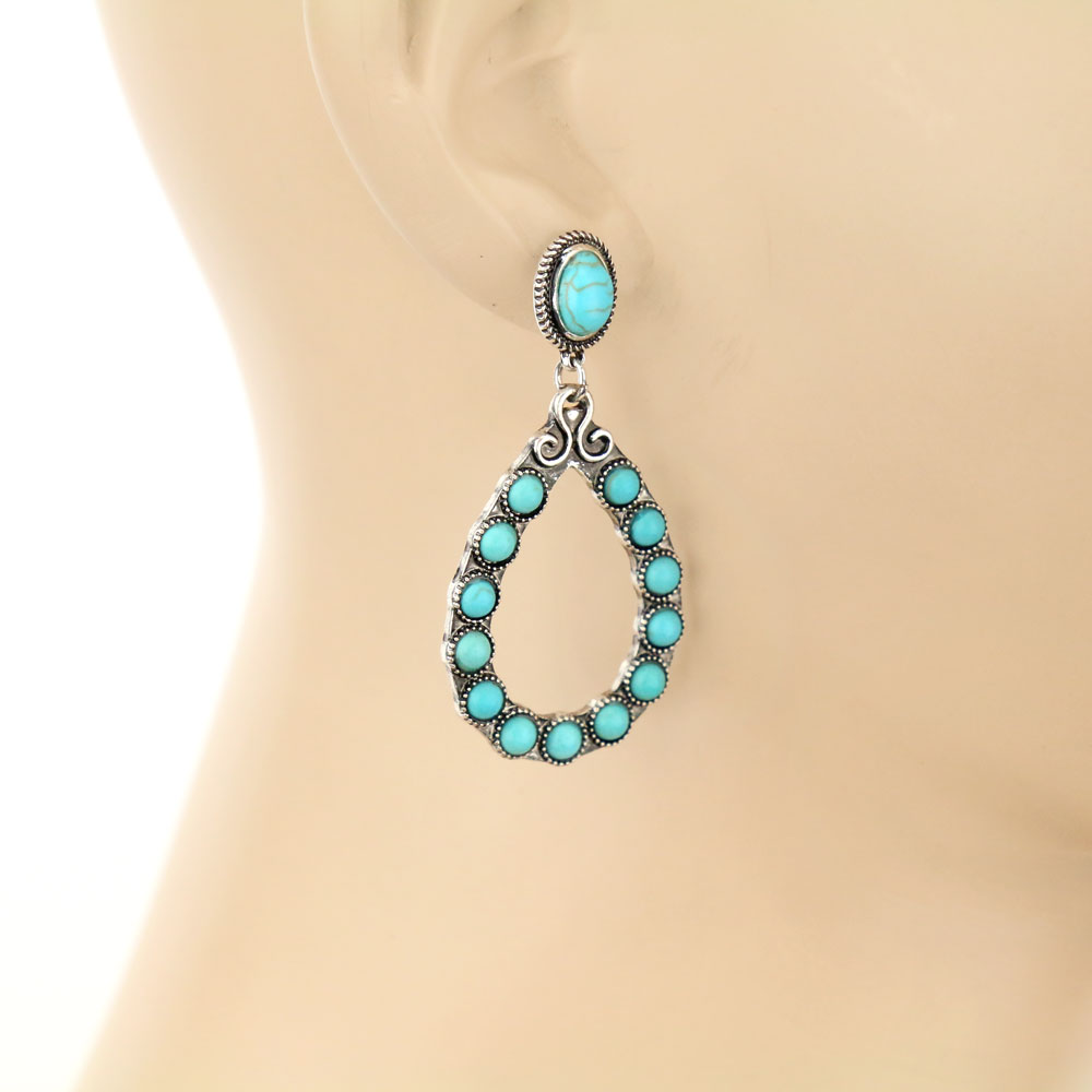 Western Teardrop Stud Earrings - Image 2