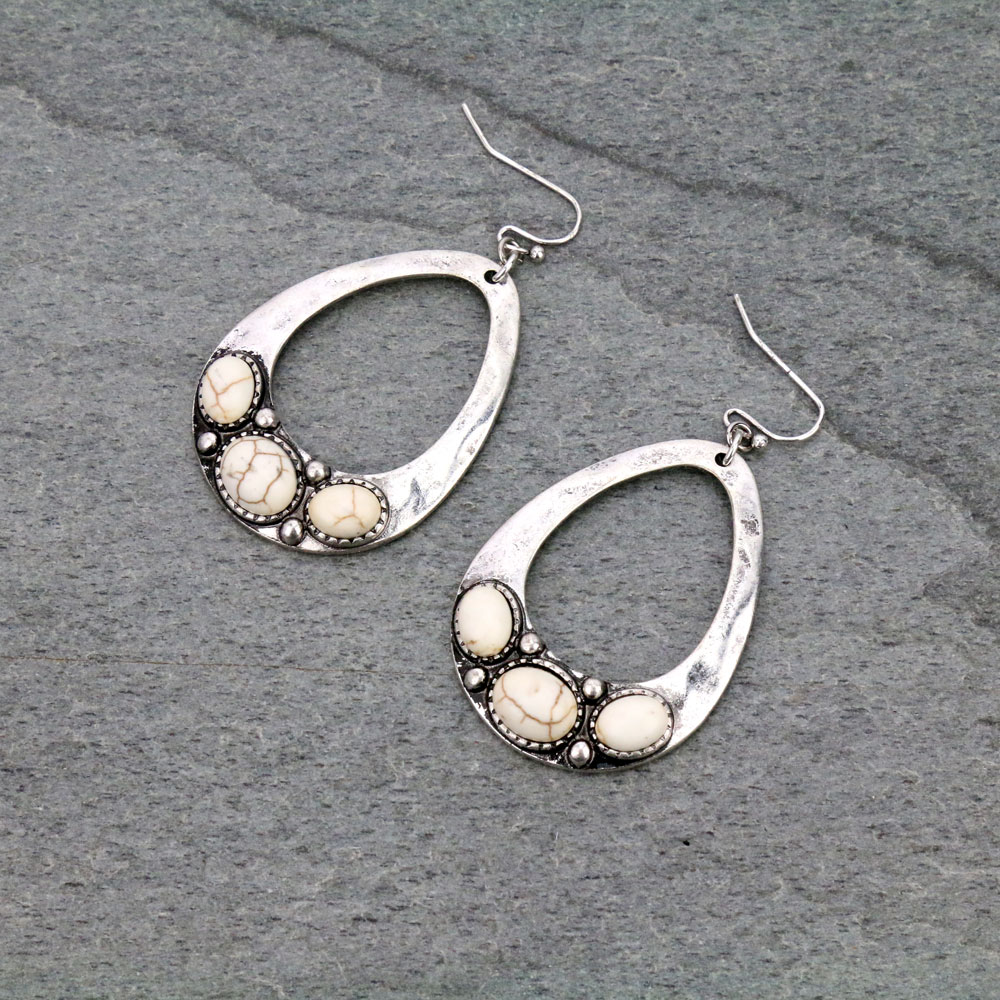 Western Oval Dangle Earrings