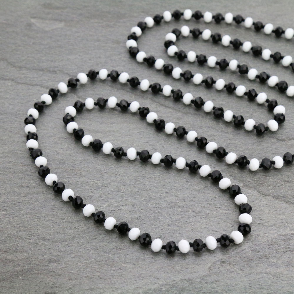 60" Endless Crystal Bead Necklace