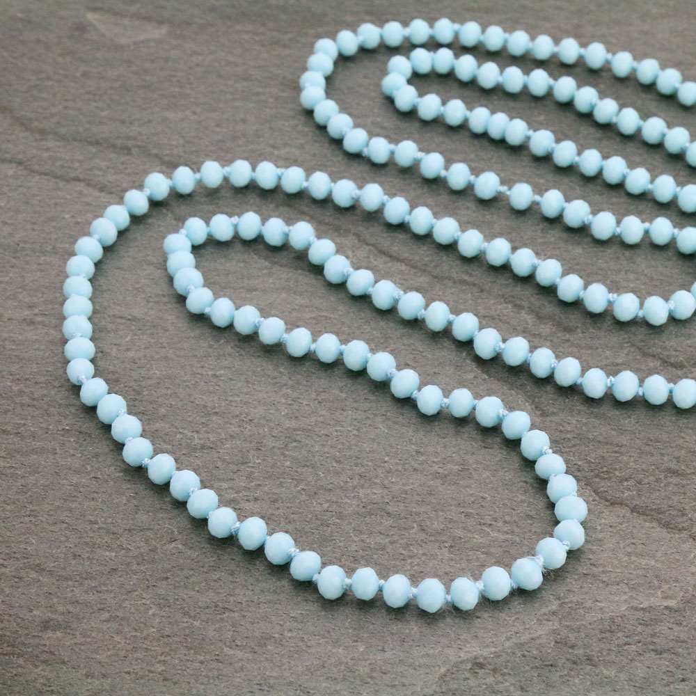 60" Endless Crystal Bead Necklace