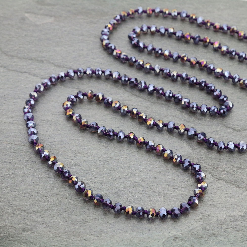 60" Endless Crystal Bead Necklace