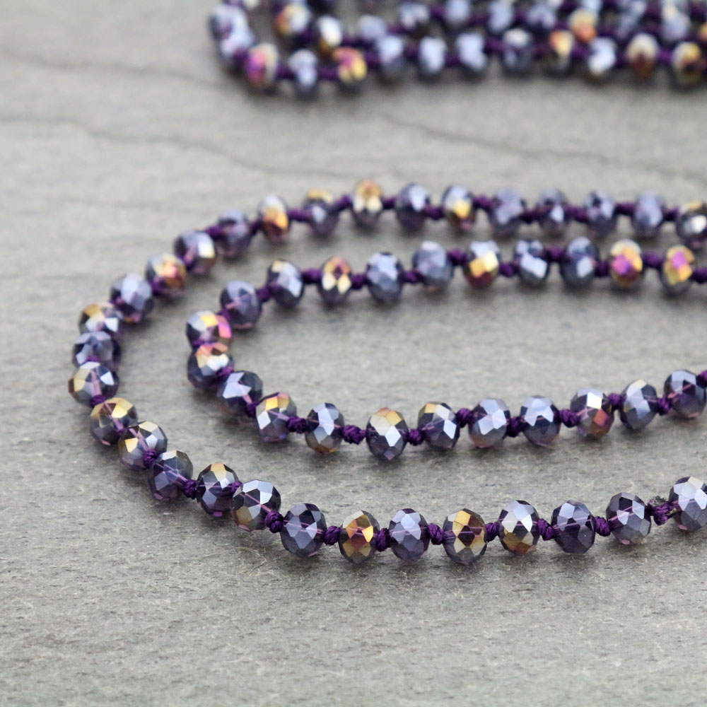 60" Endless Crystal Bead Necklace - Image 3
