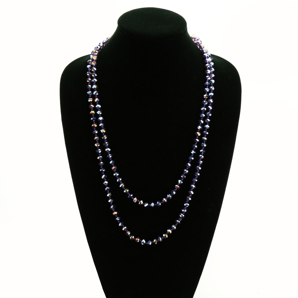 60" Endless Crystal Bead Necklace - Image 4