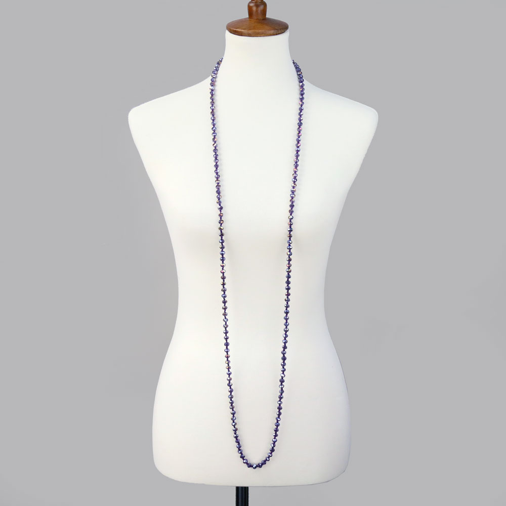 60" Endless Crystal Bead Necklace - Image 2