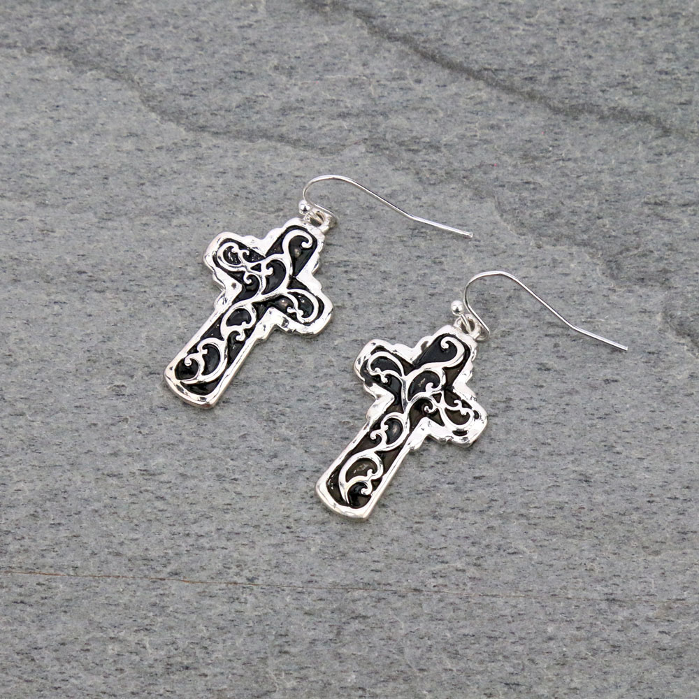 Cross Dangle Earrings