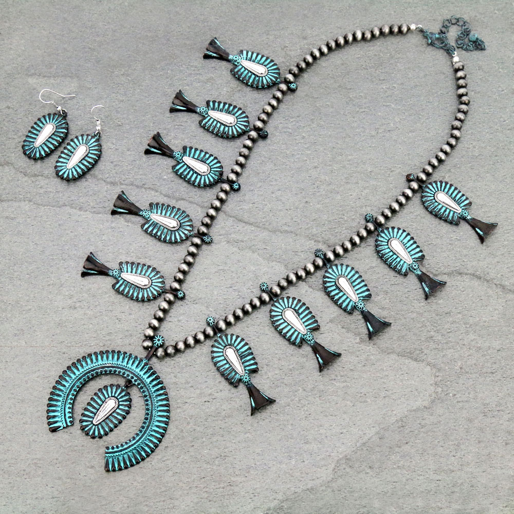 Chunky Squash Blossom Necklace Set