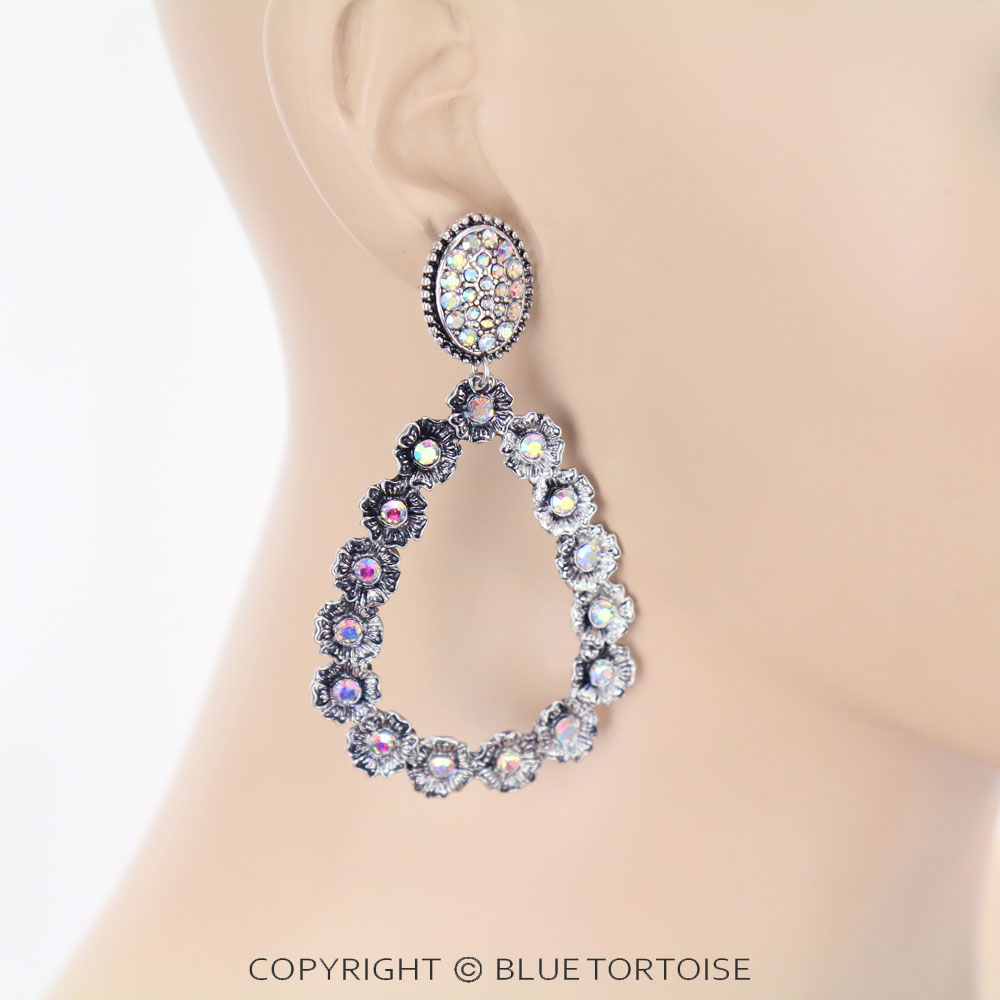 Western Teardrop Post Earrings - Image 2