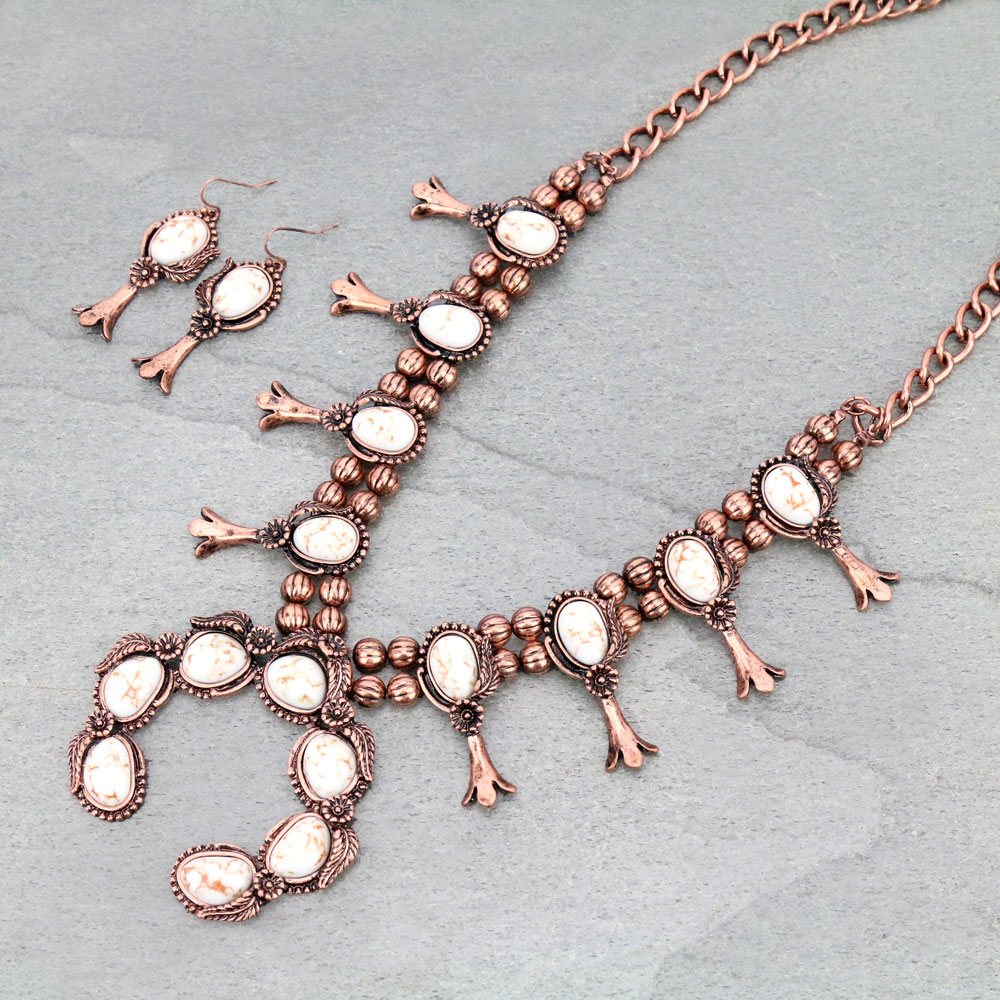 Squash Blossom Statement Necklace Set
