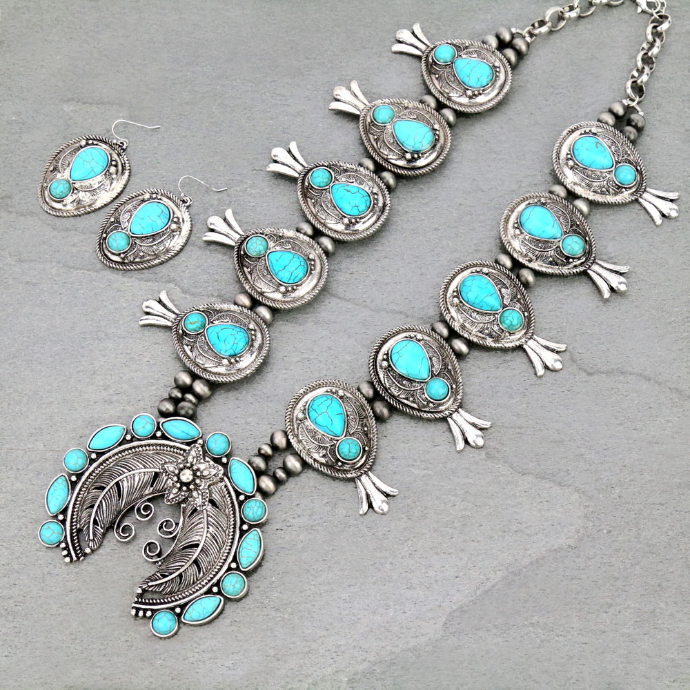 Western Squash Blossom Necklace Set