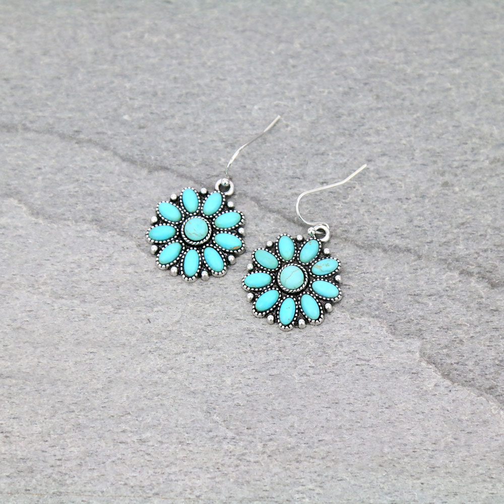 Western Concho Dangle Earrings
