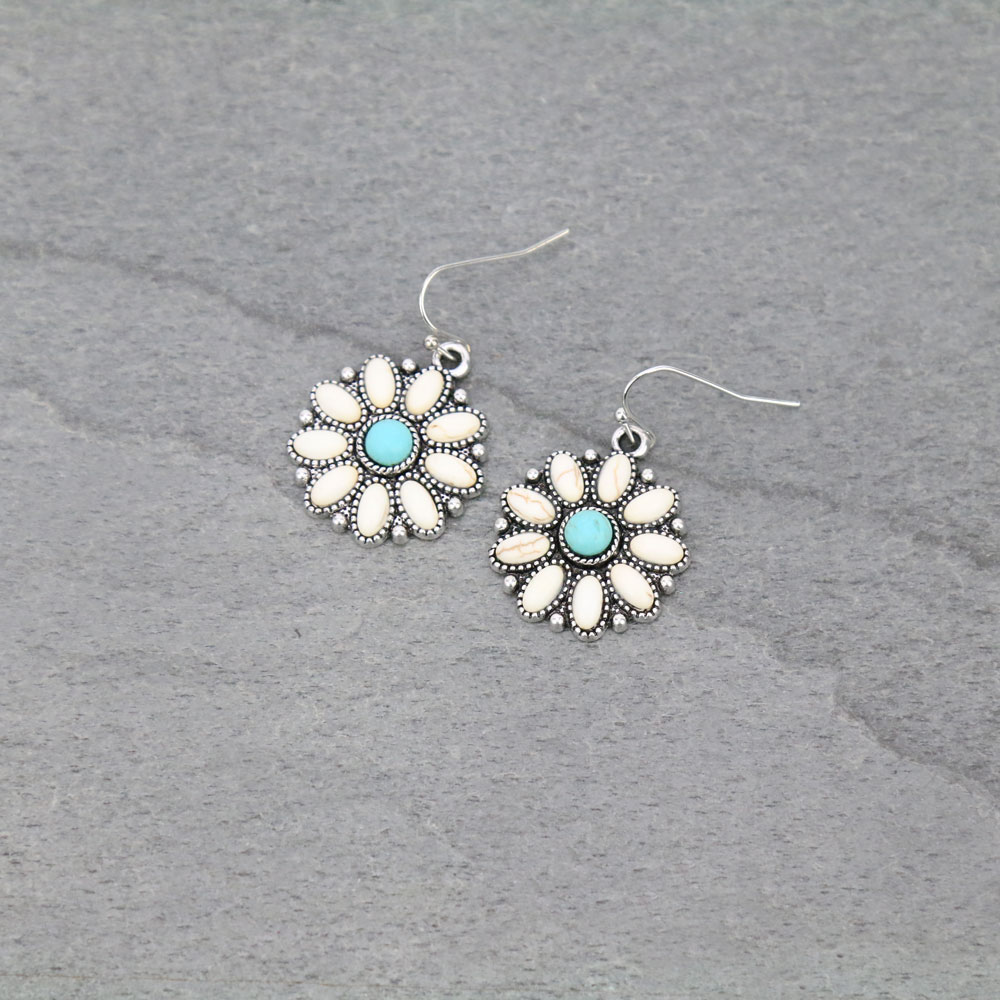 Western Concho Dangle Earrings