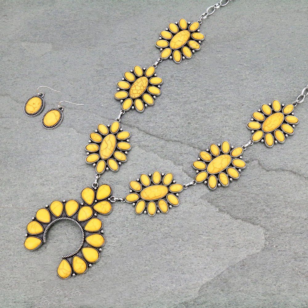 Statement Squash Blossom Necklace Set