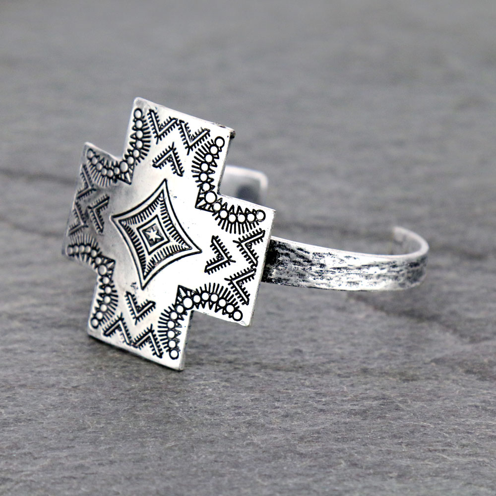 Aztec "C" Cuff Bracelet - Image 2