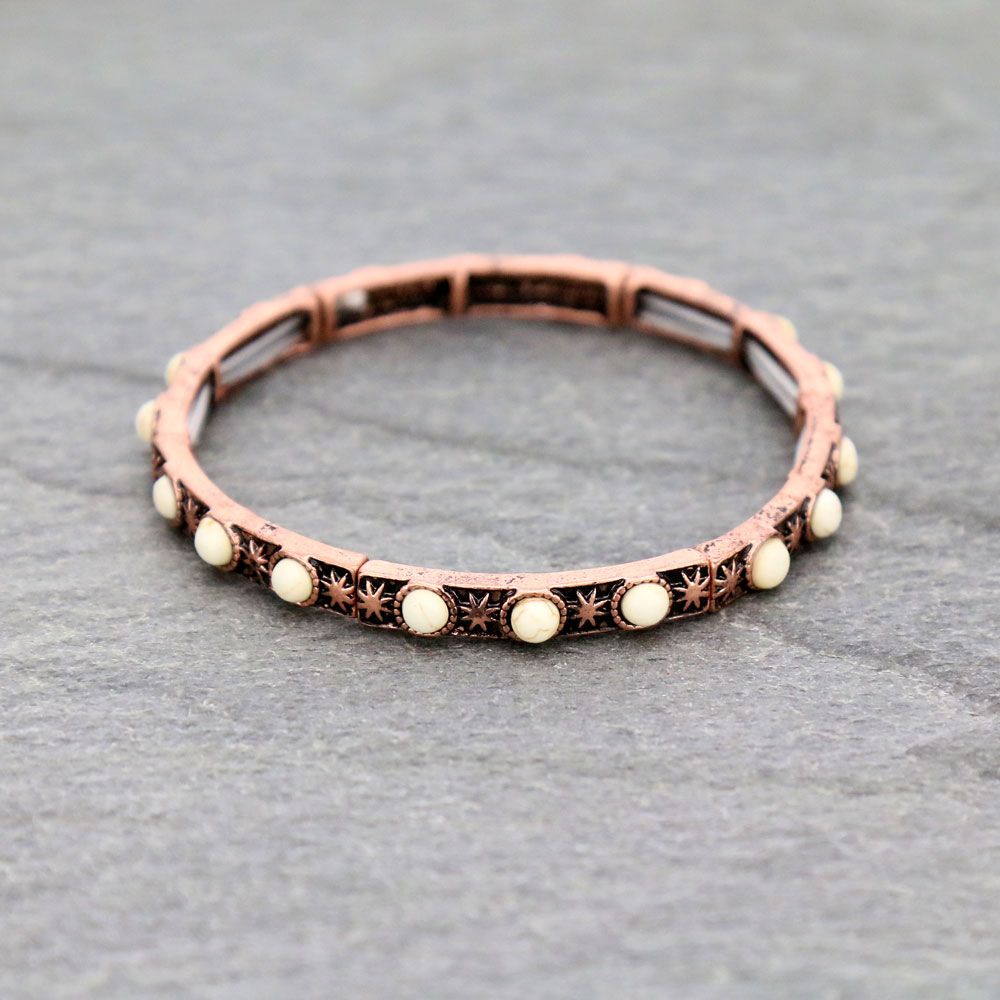 Western Turquoise Stretch Bracelet