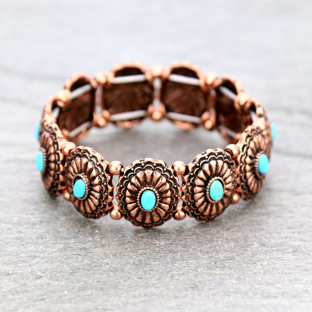 Western Concho Stretch Bracelet