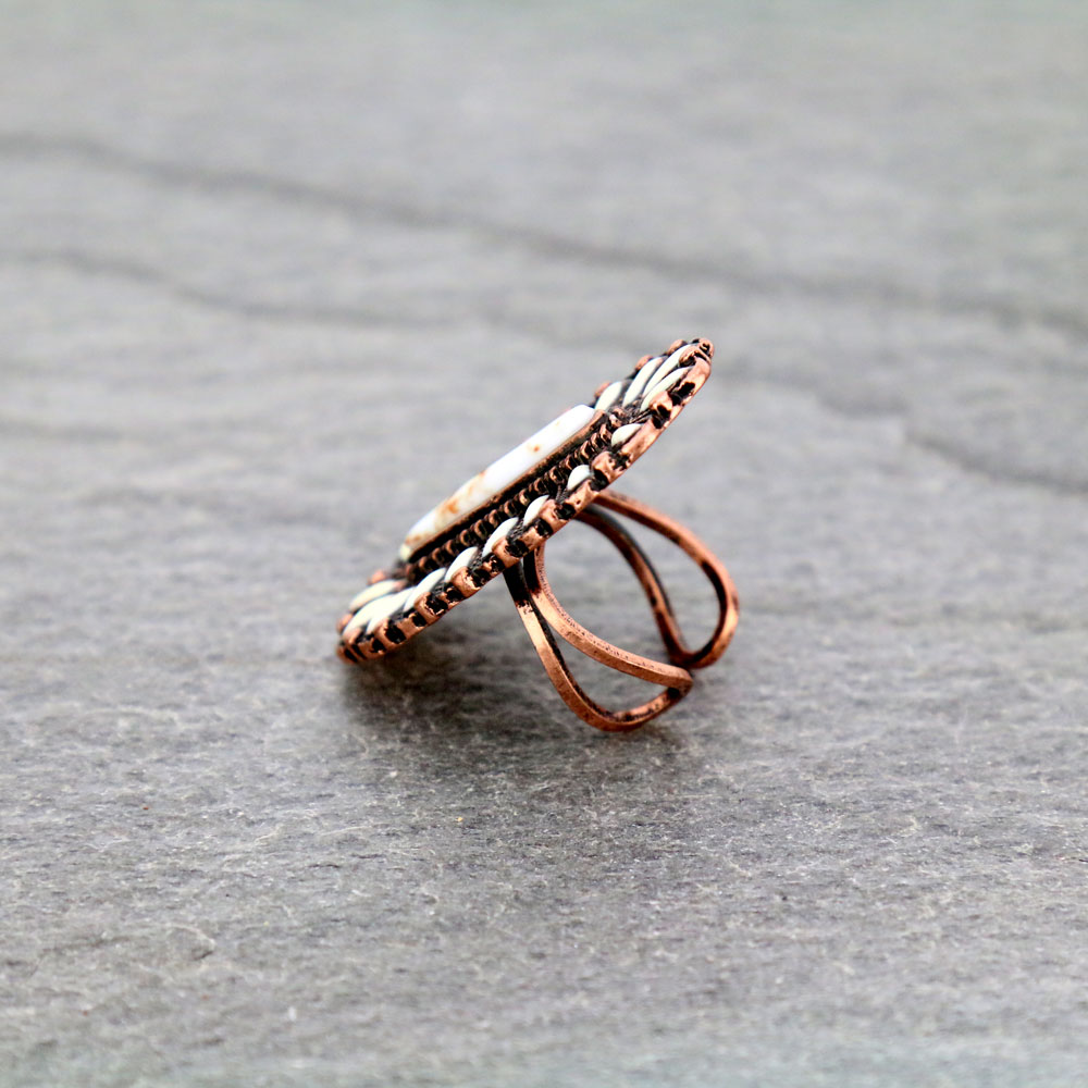 Western Stone Cuff Ring - Image 2