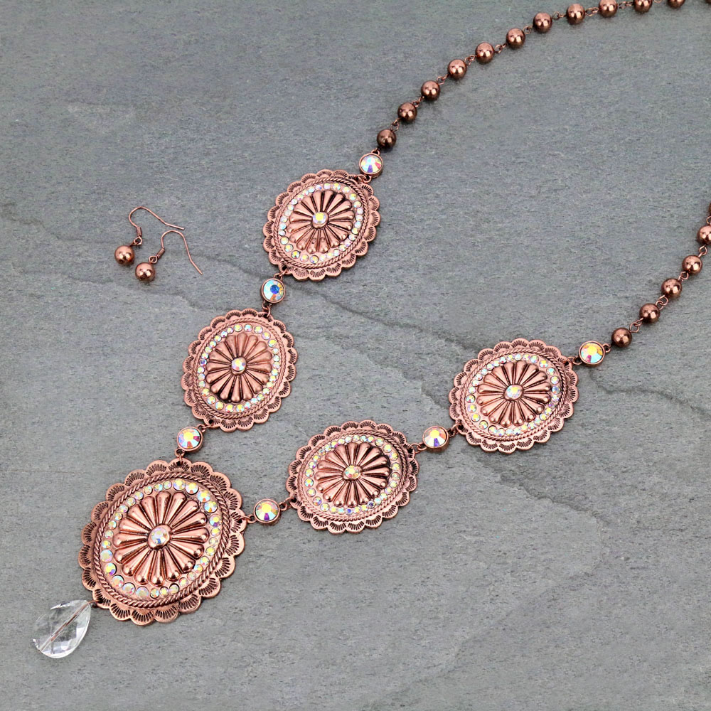 Western Concho Necklace Set