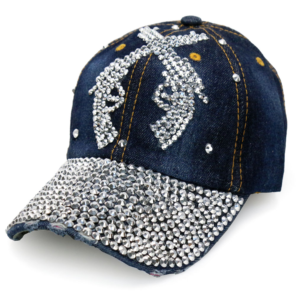 Gun/Pistol Rhinestone Cap